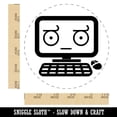 thumbnail image 2 of Doubtful Kawaii Computer Face Emoticon Rubber Stamp for Scrapbooking Crafting Stamping - Large 1-1/4 Inch, 2 of 7