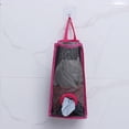 thumbnail image 2 of Hanging Grocery Bag Holder Plastic Bags Storage Dispenser Organizer for Kitchen(Rose Red S), 2 of 6