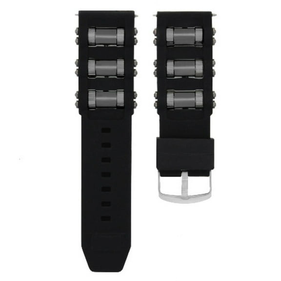 26MM RUBBER DIVER WATCH BAND STRAP FOR INVICTA 1201 1805 1845 1959 18202 BLACK