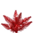 thumbnail image 2 of Vickerman 4.5' x 34" Tinsel Red Fir Artificial Christmas Tree, Red Dura-lit LED Lights, 2 of 2