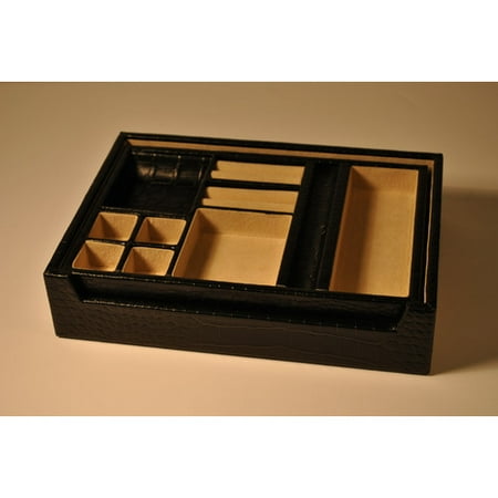 Budd Leather Croco Accessory Tray
