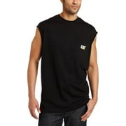 Caterpillar Men's Trademark Sleeveless Pocket T-Shirt Medium Black