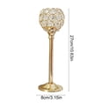 thumbnail image 3 of Handmade Crystal Metal Table Candlestick, Hollow Decorative Candlestick Ornament, Candle Holder Centerpiece for Home Office Dining, Elegant Tabletop Decor, Stylish Candlelight Accent, 3 of 6