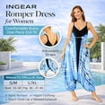 thumbnail image 3 of INGEAR Women’s Boho Romper Dress, Lightweight Jumpsuit for Summer, Blue, L/XL, 3 of 8