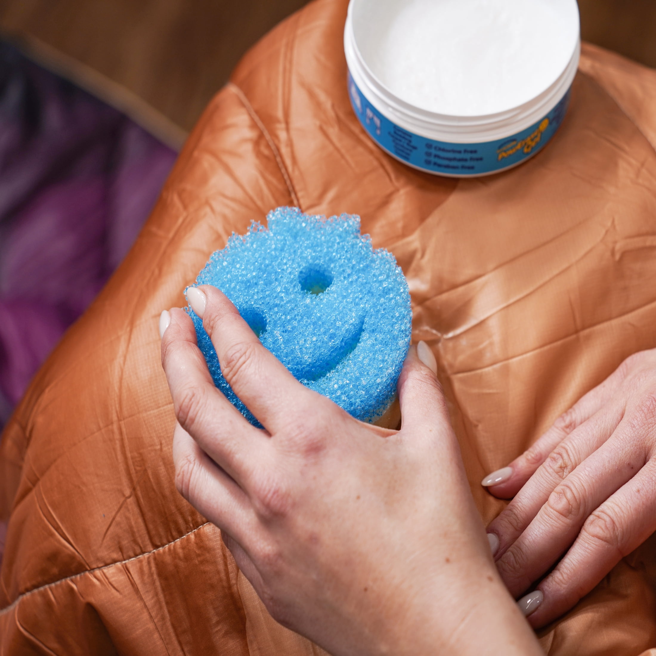 Scrub Daddy Power Up Bundle - 2 Count Scrub Mommy, 1 PowerPaste, Dye-Free Scrub Mommy, 1 PowErase Gel, Blue Cleaning Sponge
