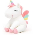 thumbnail image 1 of Unicornio Animal de peluche Juguetes de peluche Regalos para niñas con alas de arco iris Blanco 12 pulgadas JFHHH pequeña, 1 of 5