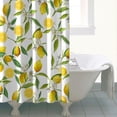 thumbnail image 3 of Lemon Shower Curtain,Green Leaves Plant Design Shower Curtain,Lemon Bathroom Decor,Cloth Fabric Bathroom Decor Set with 12 Hooks,Waterproof Fabric Bathroom Shower Curtain 72x72 Inches, 3 of 6