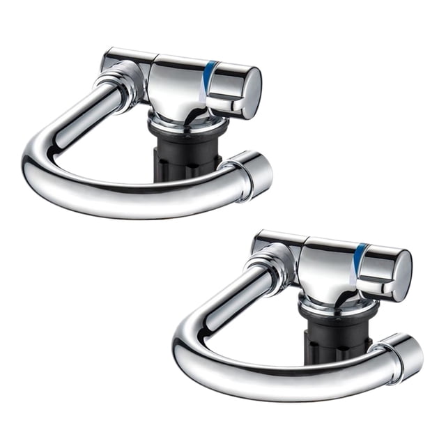 2X Foldable Kitchen Faucet 360 Dgree Rotation Sink Water Tap Single Handle Cold & Hot Water Mixer Faucet for RV Boat