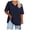 Navy, variant on Women's V Neck T Shirts Summer Half Sleeve Tees Casual Loose Fit Cotton Tunic Tops Light Pink, L