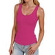 thumbnail image 5 of Camiseta sin mangas AURUZA con cuello en U acanalado para mujer rosa talla M, 5 of 7