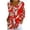 Red-2, variant on Tqcoqu Women's V Neck Tunic Tops,3/4 Sleeve Gradient Print Casual Loose Daily Wear Tops,Blue-1 Women's S-XXL