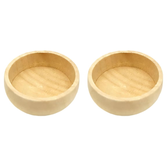 2pc Wooden Bowl Small Wooden Bowl Snack Bowl For Salad Serving Color1