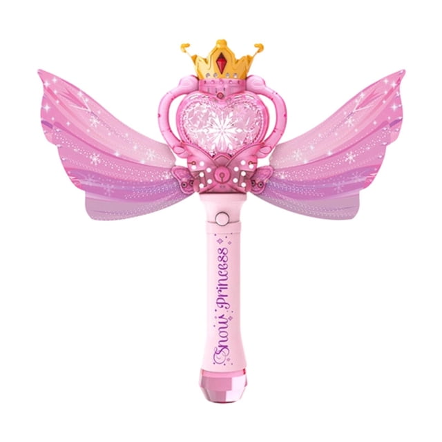 Máquina de burbujas,Varita de burbujas de princesa con luz y música,Máquina de burbujas automática portátil,Soplador de burbujas para niños con forma de corazón,Regalos de cumpleaños de