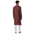 thumbnail image 5 of Ethnix Men's Indian Banded Collar Silk Blend Comfortable Kurta Tunic Pajama Set; Goldfish; MD, 5 of 5