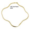 thumbnail image 3 of ORENTINI 18K Gold Plated 6MM Flat Cuban Style Necklace Chain with Gift Box for Men and Woman, Boys and Girls, 3 of 7