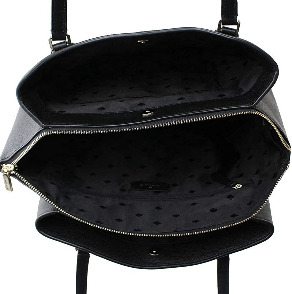 Kate Spade New York MONET LARGE TRIPLE COMPARTMENT TOTE Womens Leather Handbag black