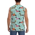 thumbnail image 4 of Fotbe Men's Christmas Dachshund Print Men's Sleeveless Muscle Tank Tops Casual T-Shirts for Gym Workout Beach-3X-Large, 4 of 8