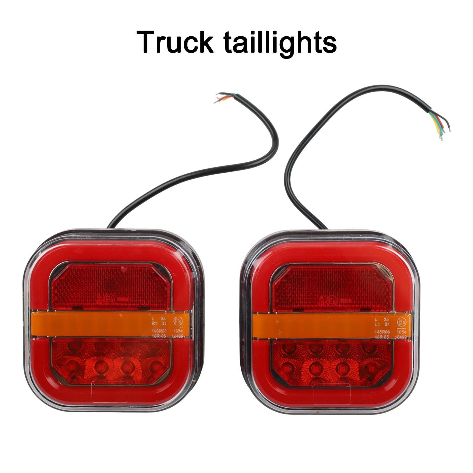 12/24V 3 Colors Square Led Trailer Taillight License Plate Light Car Trailer Taillight Auto Accessories
