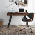 thumbnail image 4 of Pemberly Row 44" Solid Wood Writing Desk in Distressed Charcoal Brown, 4 of 8