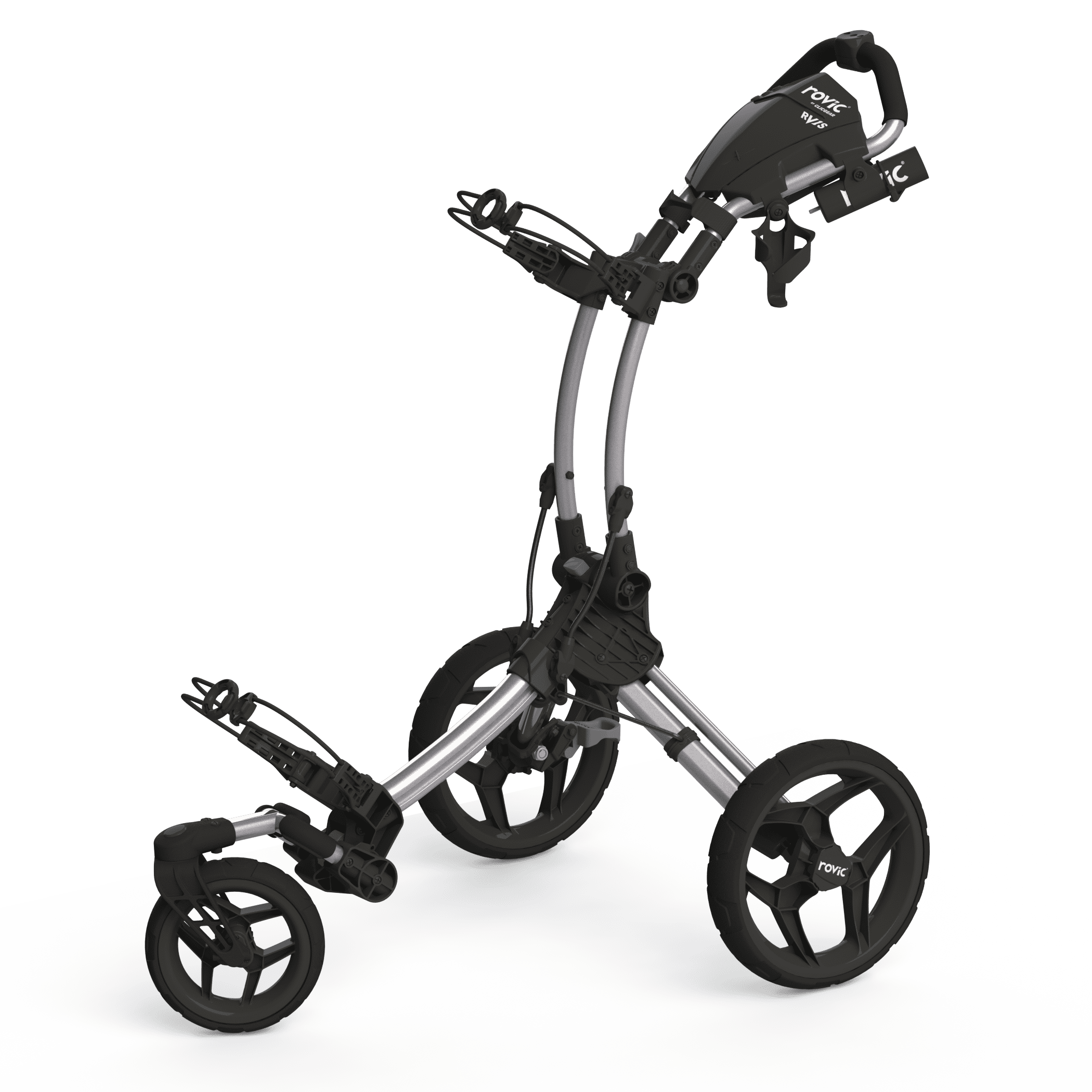 Rovic by Clicgear RV1S Swivel 3-Wheel Golf Push Cart (Charcoal/Lime) -  Walmart.com