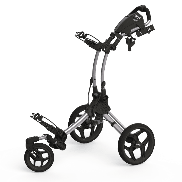 Rovic Model RV1S Swivel 3Wheel Golf Push Cart (Silver/Black
