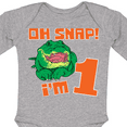thumbnail image 4 of Inktastic Oh Snap I'm 1 Cute Green Alligator Boys or Girls Long Sleeve Baby Bodysuit, 4 of 5