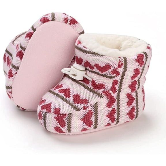 Baby Boy Girl Boots Newborn Shoes Winter Snow Bowknot Anti-Slip Soft Sole Warm Infant Toddler Prewalker Booties