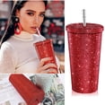 thumbnail image 2 of Stainless Steel Insulated Vacuum Water Cup Double Layer Thermal Water Cups Straw Thermal Cup Suitable for Water Coffee, 2 of 20