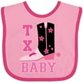 thumbnail image 3 of Inktastic Pink Texas Cowboy Baby Girls Baby Bib, 3 of 4