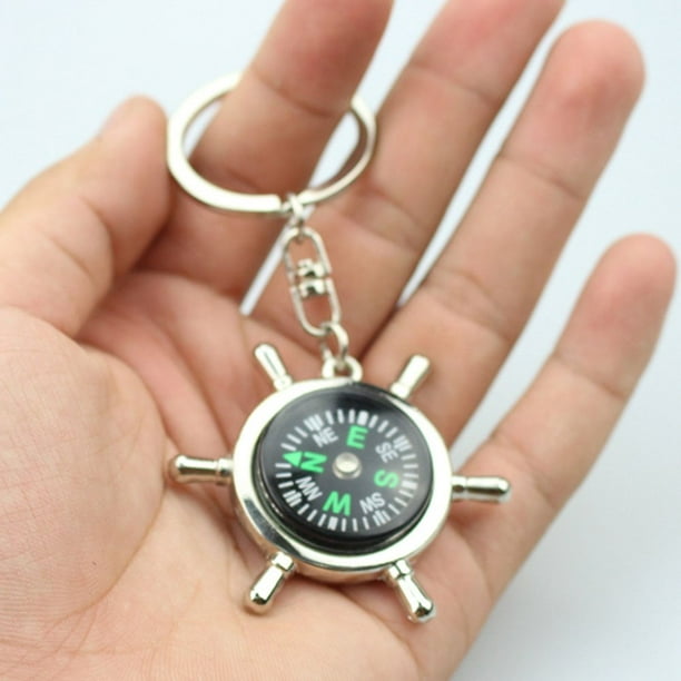 Creative Compass Pendant Car Keychain Purse Bag Key Ring Men Women