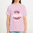 thumbnail image 5 of Patriotic America 1776-2026 Land of the Free T-Shirt , 250 Year Independence Day T-Shirt, OdeJous T-Shirt Pink, M, 5 of 5