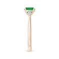 thumbnail image 3 of Angara Natural 0.85 Ct. Emerald with Diamond Classic Ring in 14K Rose Gold for Women (Ring Size: 3), 3 of 9