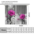 thumbnail image 2 of Pink Rose Blackout Curtains for Bedroom,Gray Raindrops Misty Glass Landscape Modern Abstract Art Butterfly Plant Flower Window Drapes Print for Girls Women Kids Living Room Bathroom 42x54in, 2 of 6