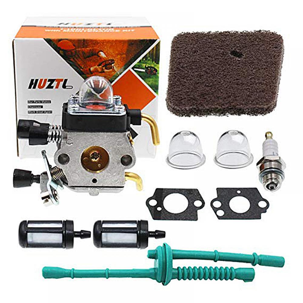 Kit De Filtres Et Bougie Pour Stihl FS38, FS45, FS55, KM55 Etc. - Filtre à Air, Filtre à Essence, Bougie D'allumage, Ampoules D'amorçage, Tuyaux