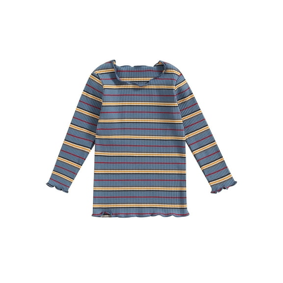 Bagilaanoe Toddler Baby Girl T-Shirt Casual Stripe Print Long Sleeve Tops 9M 12M 18M 24M 3T 4T Kids Pullovers Fall Clothes