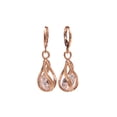 thumbnail image 2 of Goldtone Crystal Teardrop Design Dangle Earrings Woman Fashion  Jewelry-157-A, 2 of 4