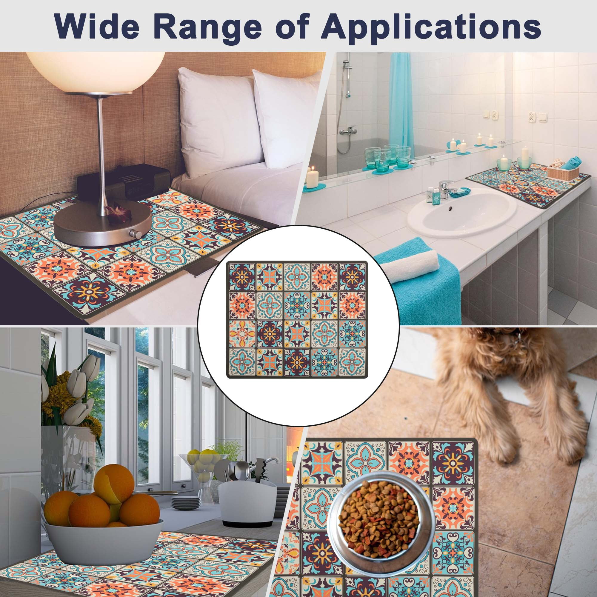 Unique Bargains Washing Machine Dust Cover Pad Grids Pattern Washer and Dryer Covers