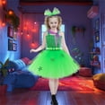 thumbnail image 2 of 2DXuixsh Robe Fille Perles Robe en Tulle pour Mariage Enfants Robes de Concours Longueur Cheville avec Nœud Robes Formelles Filles Vert Taille 90, 2 of 5