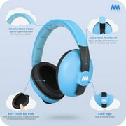 Baby Ear Protection Noise Cancelling Headphones for Babies and Toddlers - Mumba Baby Earmuffs - Ages 3-24+ Months - for Sleeping, Studying, Airplane, Concerts, Movie, Theater, Fireworks,Azure