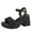 Black, variant on AnuYalue Platform Heels for Women Open Toe Chunky High Heels Ankle Strap Block Heeled Sandals Wedding Party Wedges Pumps