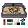 thumbnail image 1 of Riwcyla MR.CARVE Engraver 10W Blue Engraving Marker with Rotary Roller and 4PCS Raised Columns Support Offline Work APP Control Compatible with WindowsAndroidIOS/ for Paper Bamboo Glass Acrylic, 1 of 6