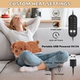 thumbnail image 6 of Dog Heating Pad for Period Cramps Menstrual Pain Relief, Portable Electric Heat Pads USB Powered, Cute Golden Retriever Plush Stuffed Gift, Funny Gifts for Women Teen Girls Christmas Birthday Easter, 6 of 7