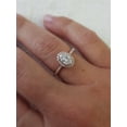 thumbnail image 5 of HeartsAndYou 2.3ct Oval Cut Moissanite Accent Solitaire Engagement Ring for Women 18k Rose Gold over Silver, 5 of 5