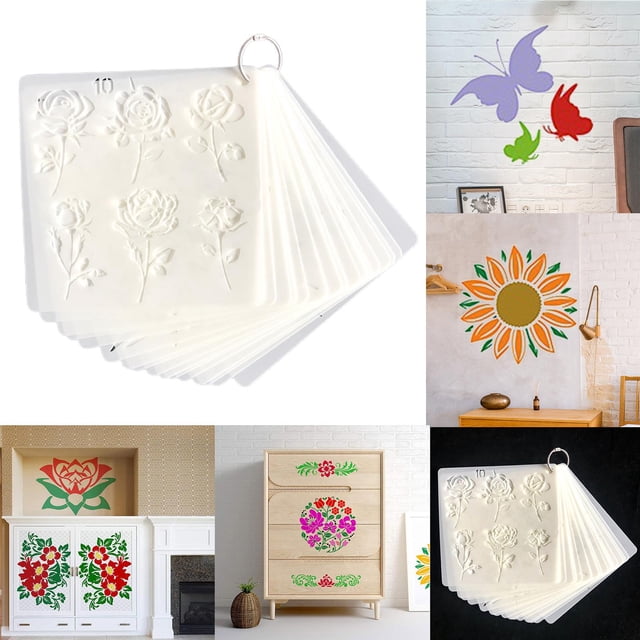 20x Plantilla de pintura en relieve, juegos de arte de decoración DIY, herramientas duraderas reutilizables, para álbum de Macarena Plantilla de pintura mural