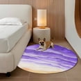 thumbnail image 2 of Purple Beach Coastal Round Area Rug 7Ft Washable Circle Rugs for Dorm Laundry Room, Summer Nautical Seaside Ocean Ombre Non-Slip Carpet Floor Mats Indoor Outdoor Carpet Runner Aesthetic Home Decor, 2 of 8