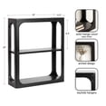 thumbnail image 5 of Kate and Laurel Dahl Modern Mango Wood Tiered Wall Shelf, 18 x 7 x 22, Black, Decorative Over the Toilet Shelf for Use as Bathroom Storage or Living Room Display Shelving, 5 of 9