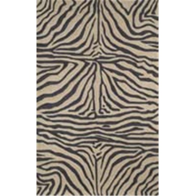 Liora Manne RVL71203348 Ravella 2033-48 Zebra Black 7.5 x 9.5 Ft. Wool Rugs