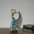 thumbnail image 2 of Peacock Dancer Figurine - Decorative Resin Sculpture for Home and Office, Modern Table Statue for Women, Living Room, Coffee Table, Bedroom, or Desk Decor Accessory, 2 of 5
