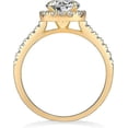 thumbnail image 3 of PAVOI 14K Gold Plated Square Halo Engagement Rings | Premium Cubic Zirconia Promise Eternity Ring for Women | Wedding Bands (Yellow Gold, 6), 3 of 6
