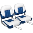thumbnail image 2 of Elite Folding Boat Seat Low Back Boat Chair Fold-Down Fishing Boat Seats Pack  Charcoal/Light, 2 of 6